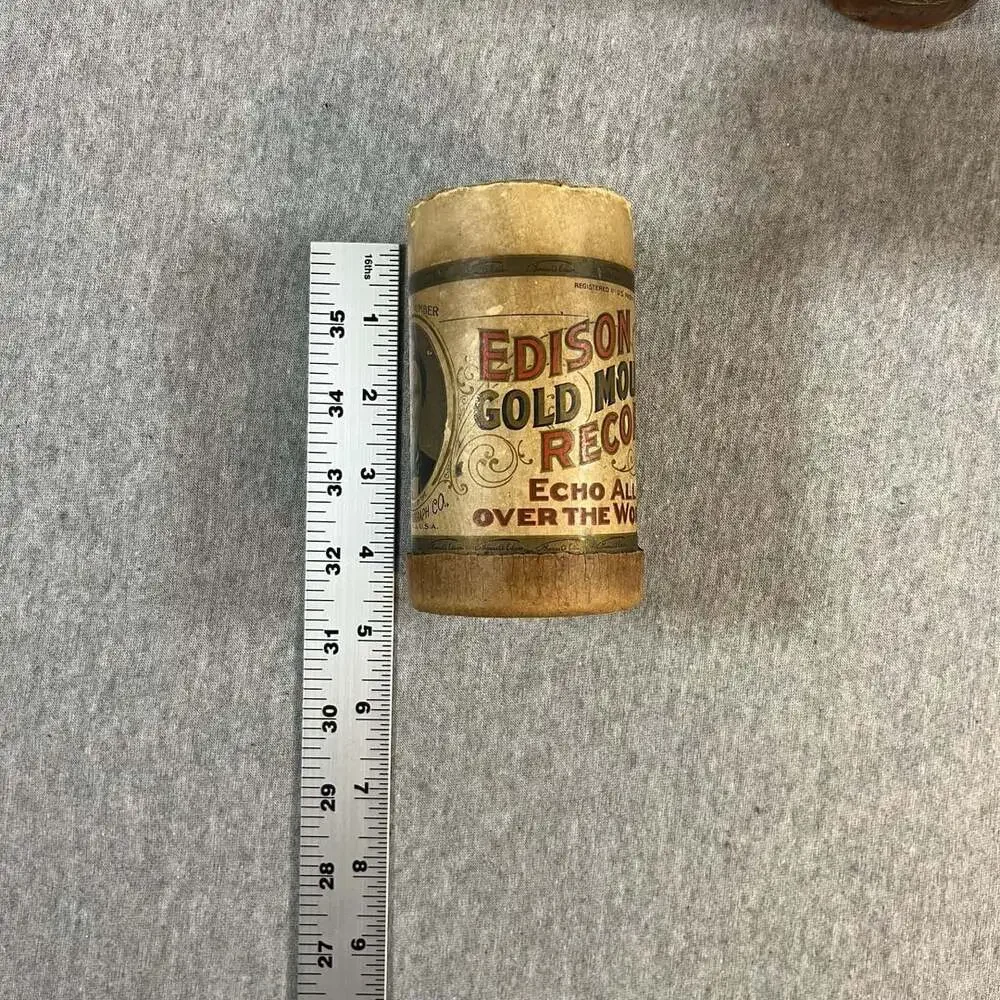 Lot Of 3-Edison Gold Moulded 2-Record Cylinders 3-Boxes No Lids